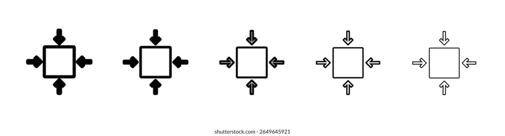 Icono de tamaño compacto contorno simple ilustración aislada