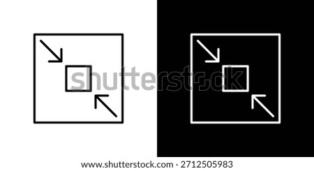 Compact size icon in simple linear style.