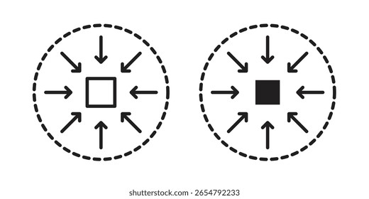 Concepto de símbolo de icono de tamaño compacto. Iconos para Web y móvil.