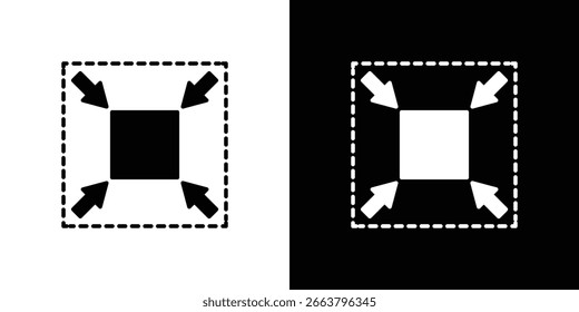 Compact size icon symbol. Simple, flat design for web and mobile app