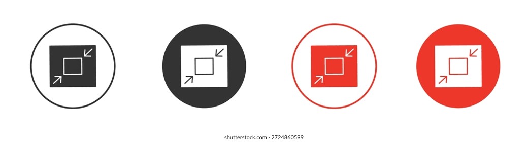 Compact size icon symbol. Simple, flat design for web or mobile app. Minimal Vector illustration logotype.