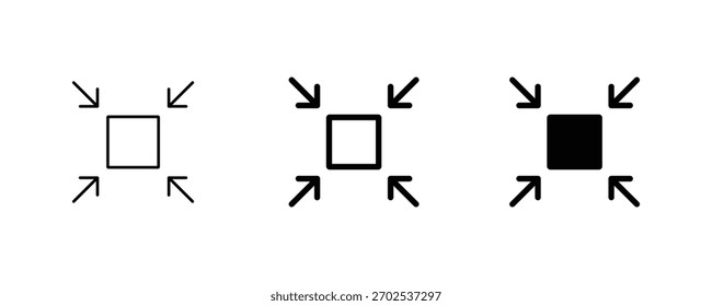 Compact size icon. Compact size symbol. Vector illustration