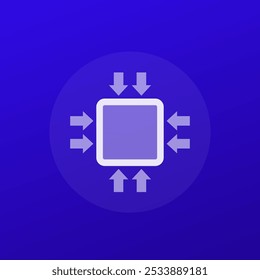 Icono compacto del tamaño, diseño transparente
