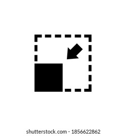 Compact size icon. Vector on isolated white background. EPS 10