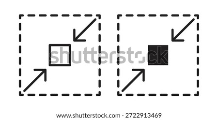 Compact size icon for web and app. vector illustration eps