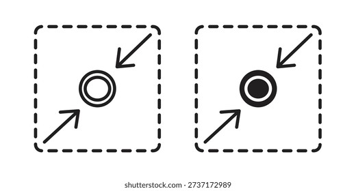 Compact size icon for web designs. editable pictogram.