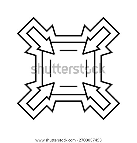 compact size line icon vector. compact size sign. isolated contour symbol black illustration