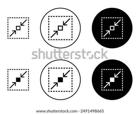 Compact size liner vector icon set