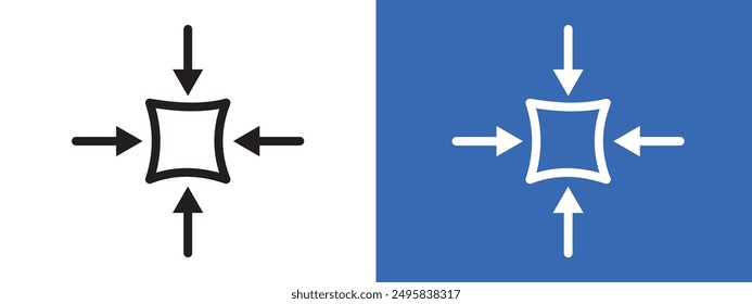 Compact size logo sign set vector outline