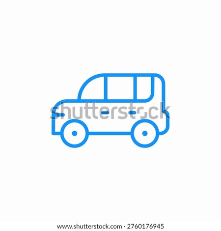compact suv icon sign vector