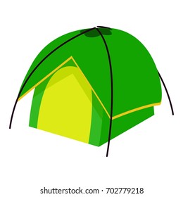 Compact tent icon. Isometric illustration of compact tent vector icon for web