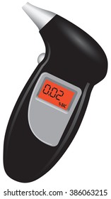 Compact tester alcohol content in the human body with a digital display.