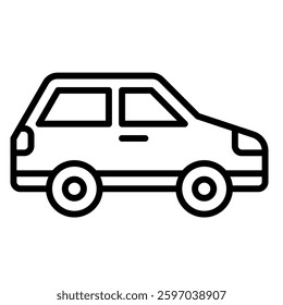 Compact Transport icon line vector illustration