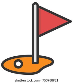 A compact Vector illustration of golf course