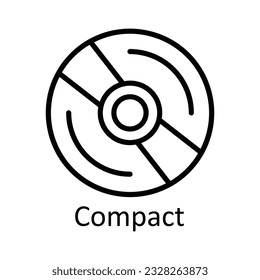Compact Vector outline Icon Design illustration. Education Symbol on White background EPS 10 File