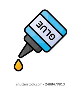 A compact and versatile glue bottle icon, ideal for crafting, adhesive, and creative projects