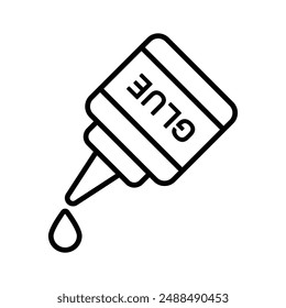 A compact and versatile glue bottle icon, ideal for crafting, adhesive, and creative projects