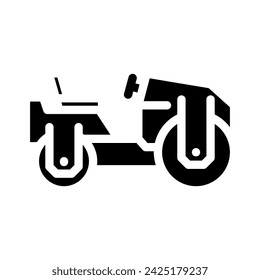 compaction roller construction vehicle glyph icon vector. compaction roller construction vehicle sign. isolated symbol illustration