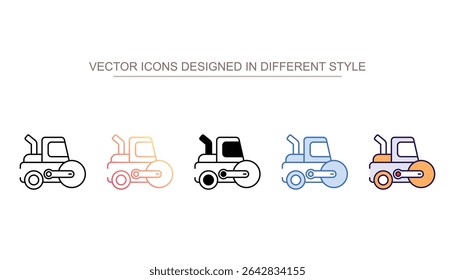 Compaction Roller icon design with white background stock illustration