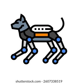 companion pet robot social robotics color icon vector. companion pet robot social robotics sign. isolated symbol illustration