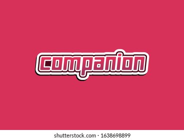 Companion typhography design vector template