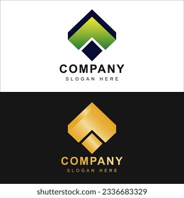 company abstract geometric logo design, company business unique logo