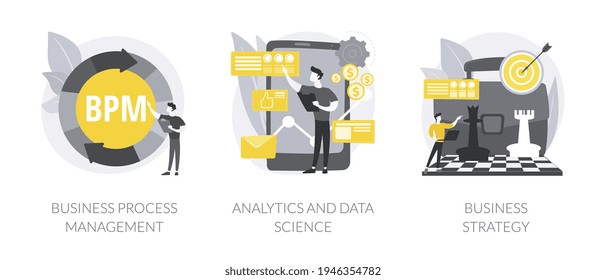 Company achievement abstract concept vector illustrations.