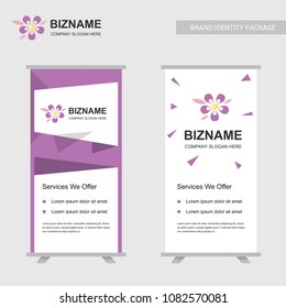Company Ads banner design with company logo vector 