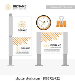 Company Ads banner design with company logo vector 