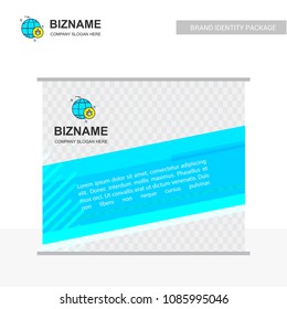 Company Ads banner design with company logo vector 