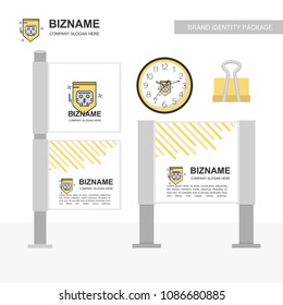Company Ads banner design with company logo vector 
