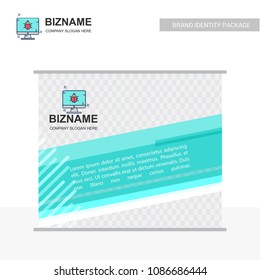 Company Ads banner design with company logo vector 