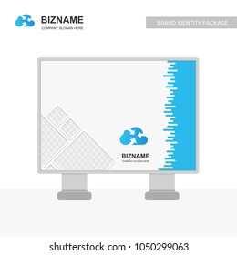 Company advertiesment banner design with blue theme vector with 