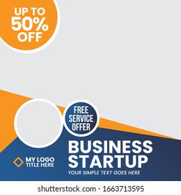 Company Agency Business Banner Ad Vector Template
