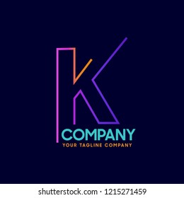 Company alphabeth logo K vector and icon