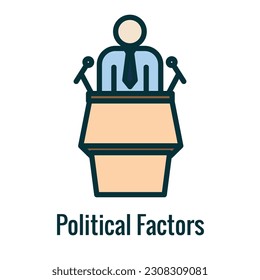 Company Analysis Factor Icon Using Pestel Methods