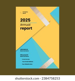 Company Annual report brochure flyer design  vector template