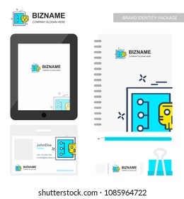 Company Application design with logo and company theme vector
