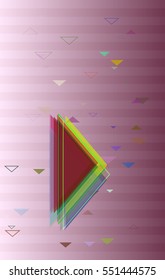 company beside visual geometry vector background, simple notice above booklet