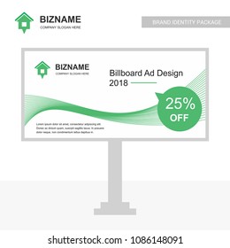 Company bill board design with creative design vector 