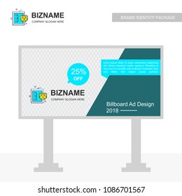 Company bill board design with creative design vector 