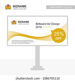 Company bill board design with creative design vector 