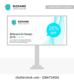 Company bill board design with creative design vector 