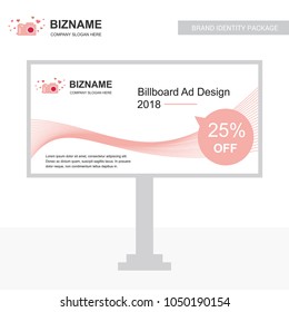 Company bill board design vector with camera logo