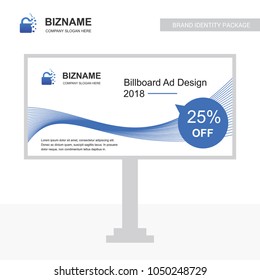 Company bill board design vector with lock logo