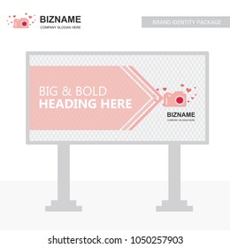Company bill board design vector with camera logo
