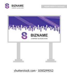 Company bill board design vector with s logo