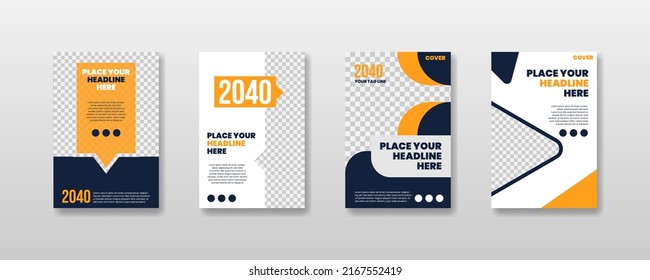 Company Book Cover Design Template in A4. Adaptable to Brochures, Annual Reports, Magazines, Posters, Business Presentations, Portfolios, Flyers, Banners, Websites.