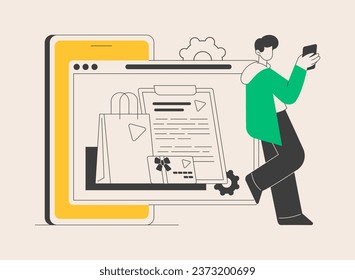 Company branding abstract concept vector illustration. Branding agency, marketing service, company brand building, visual identity development, website page menu element, UI abstract metaphor.