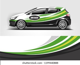 Company branding Car decal wrap design vector. Graphic abstract stripe racing background kit designs company car